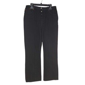 Re/Done Jeans Womens Size 31 70s Classic Bootcut Button Fly High Rise Black